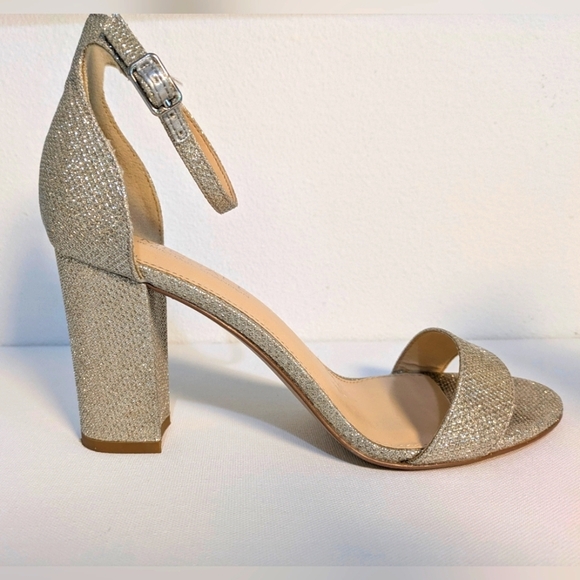 Michael By Shannon Stella Women Open Square Toe Block High Heel Ankle Strap Sz 8 - Picture 1 of 8